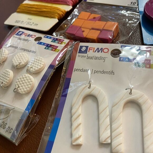 NWT jewelry findings lot of 6 cord/ clay/ earring hooks  # 0804 - Picture 4 of 6